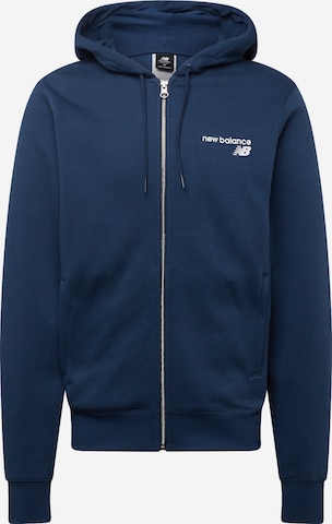 new balance Sweatvest in Blauw: voorkant