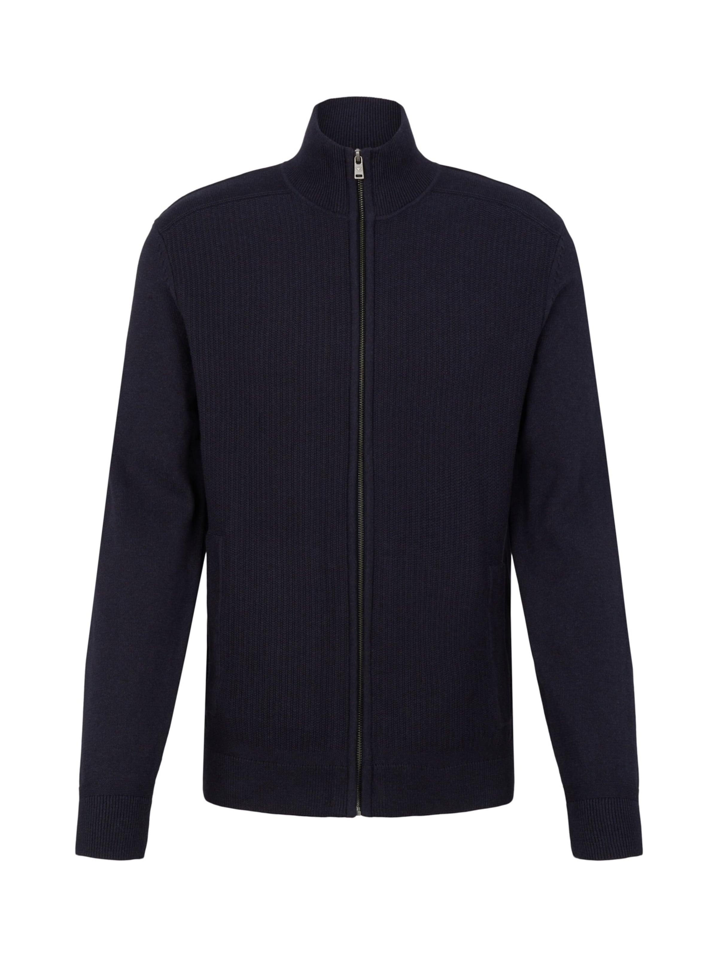 Vestes en maille TOM TAILOR en bleu : devant