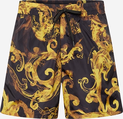 Pantaloni Versace Jeans Couture pe maro caramel / galben auriu / negru, Vizualizare produs