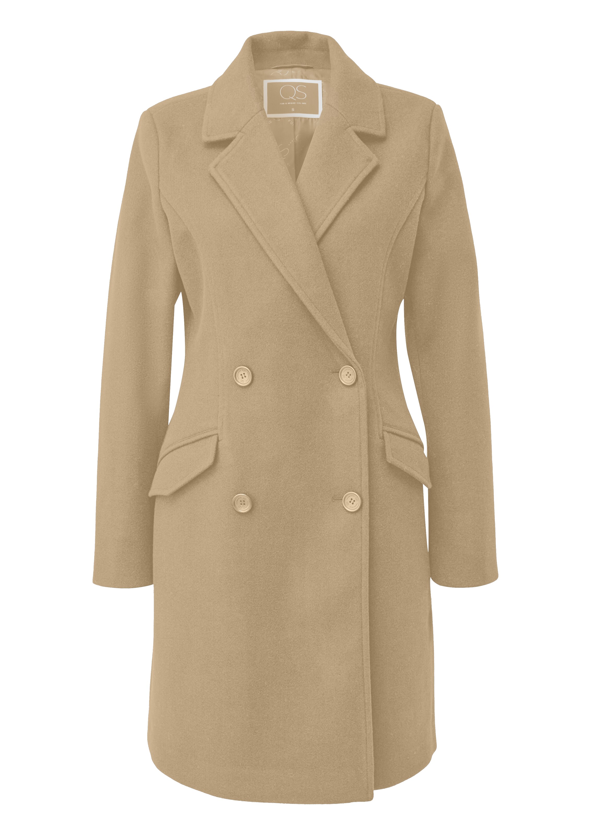 QS Tussenmantel in Bruin: voorkant