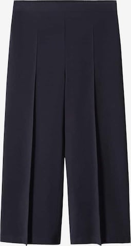 MANGO Wide leg Pleated Pants 'Lido' in Blue: front