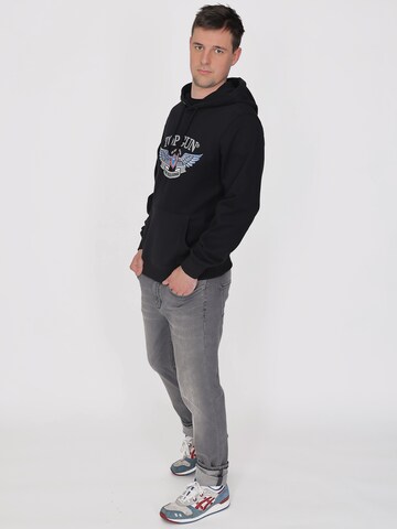 TOP GUN Sweatshirt in Zwart