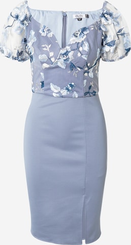 Chi Chi London Cocktail Dress in Blue: front