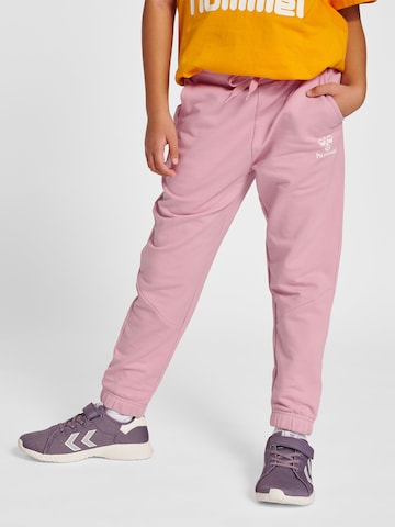 Effilé Pantalon 'NUTTIE' Hummel en rose : devant