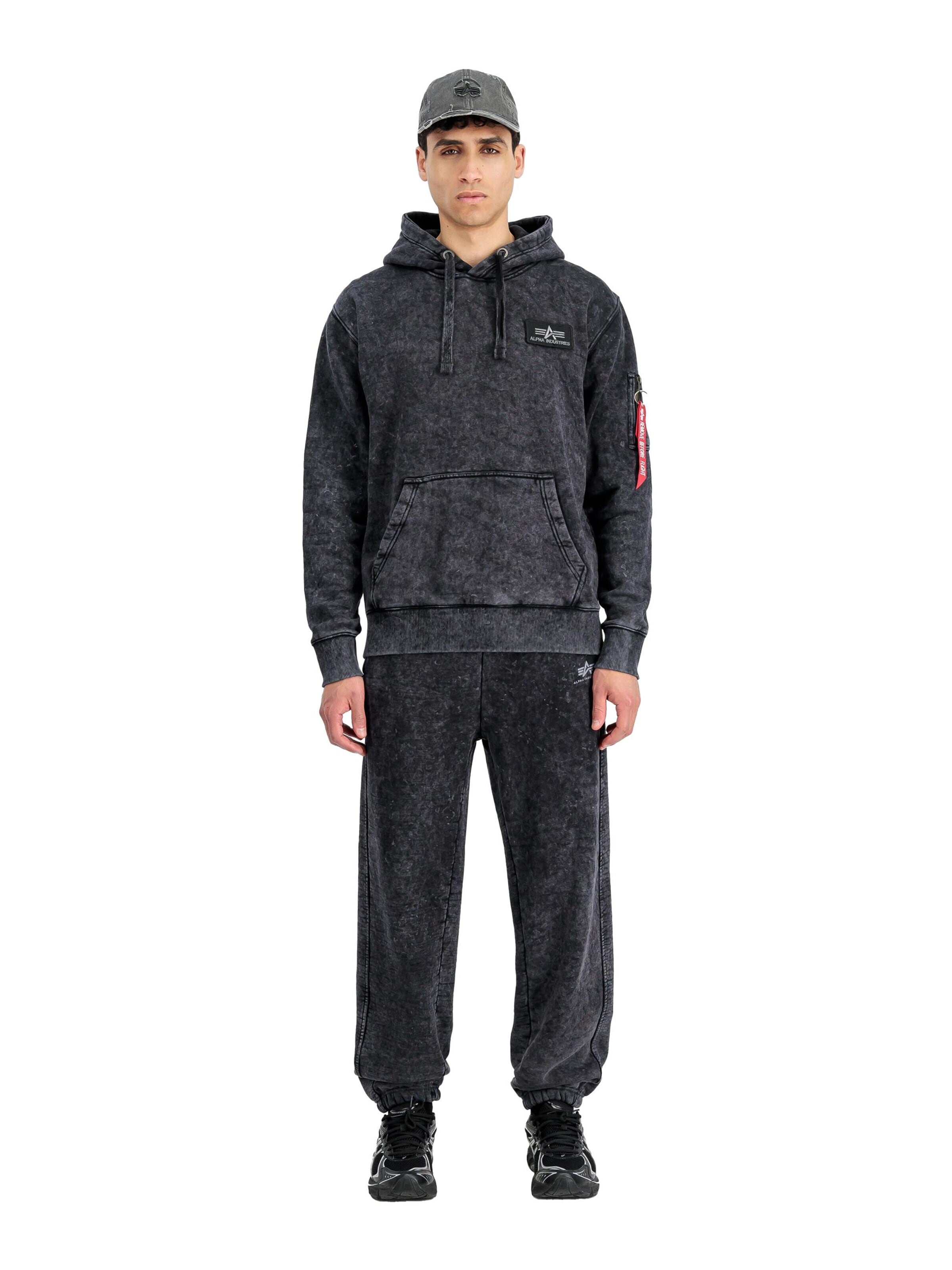 ALPHA INDUSTRIES Collegepaita 'Vintage' värissä musta