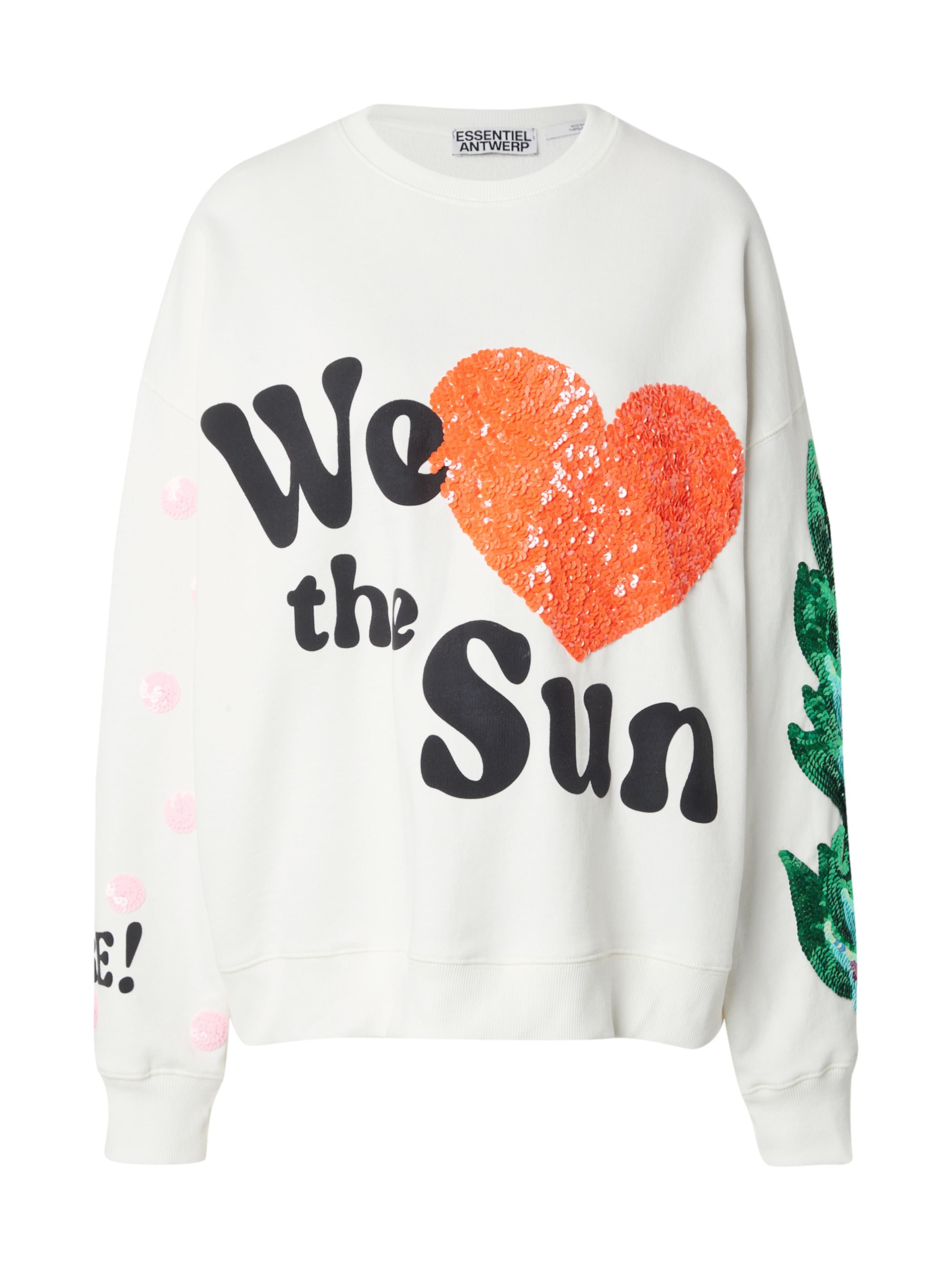 Bluză de molton 'Ihexperience' de la Essentiel Antwerp pe alb: față