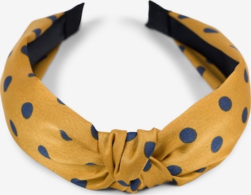 styleBREAKER Hair jewelry 'Haarreif gepunktet mit Knoten Rockabilly' in Yellow: front