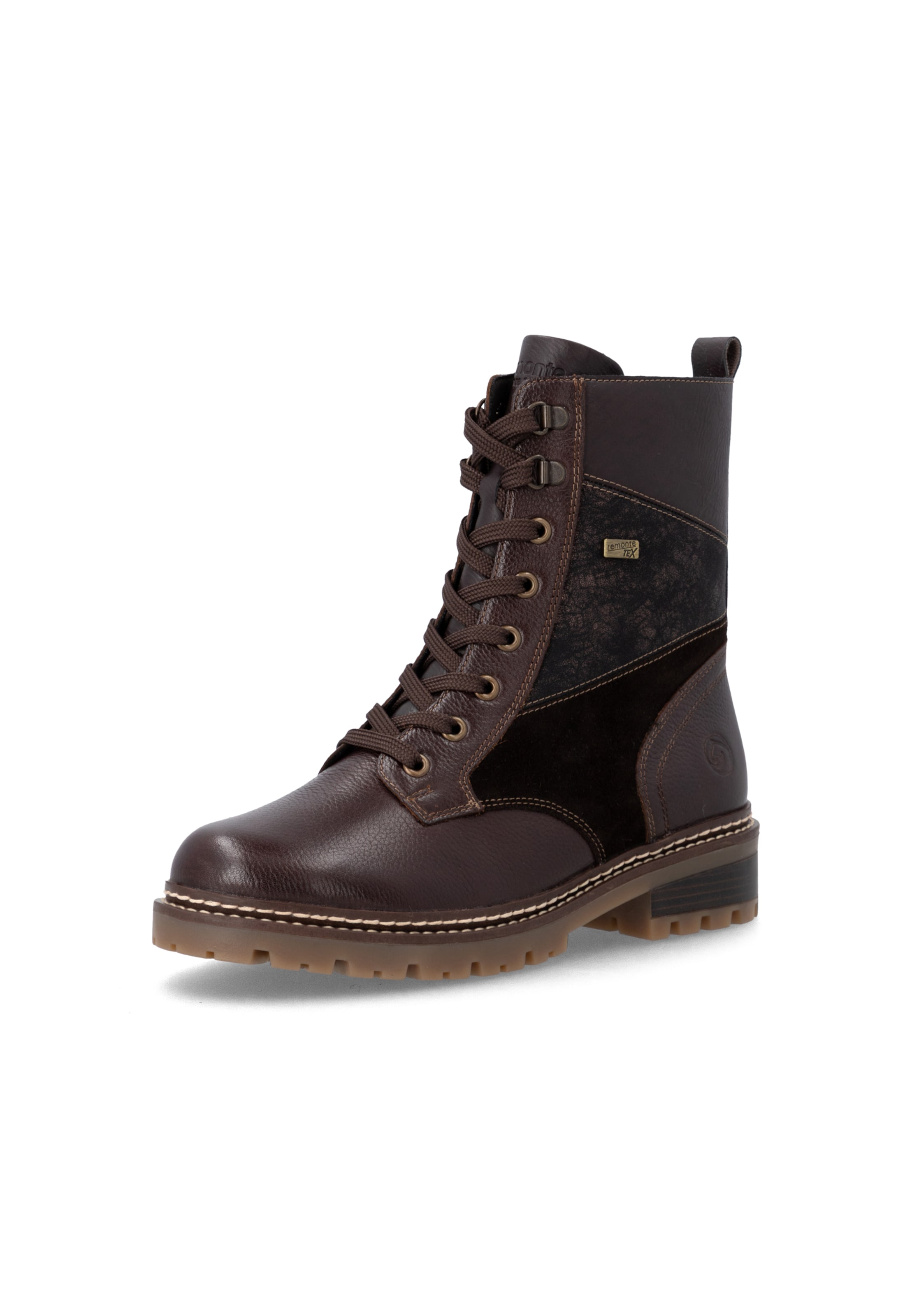 Bottines à lacets ' D0B84 ' REMONTE en marron : devant