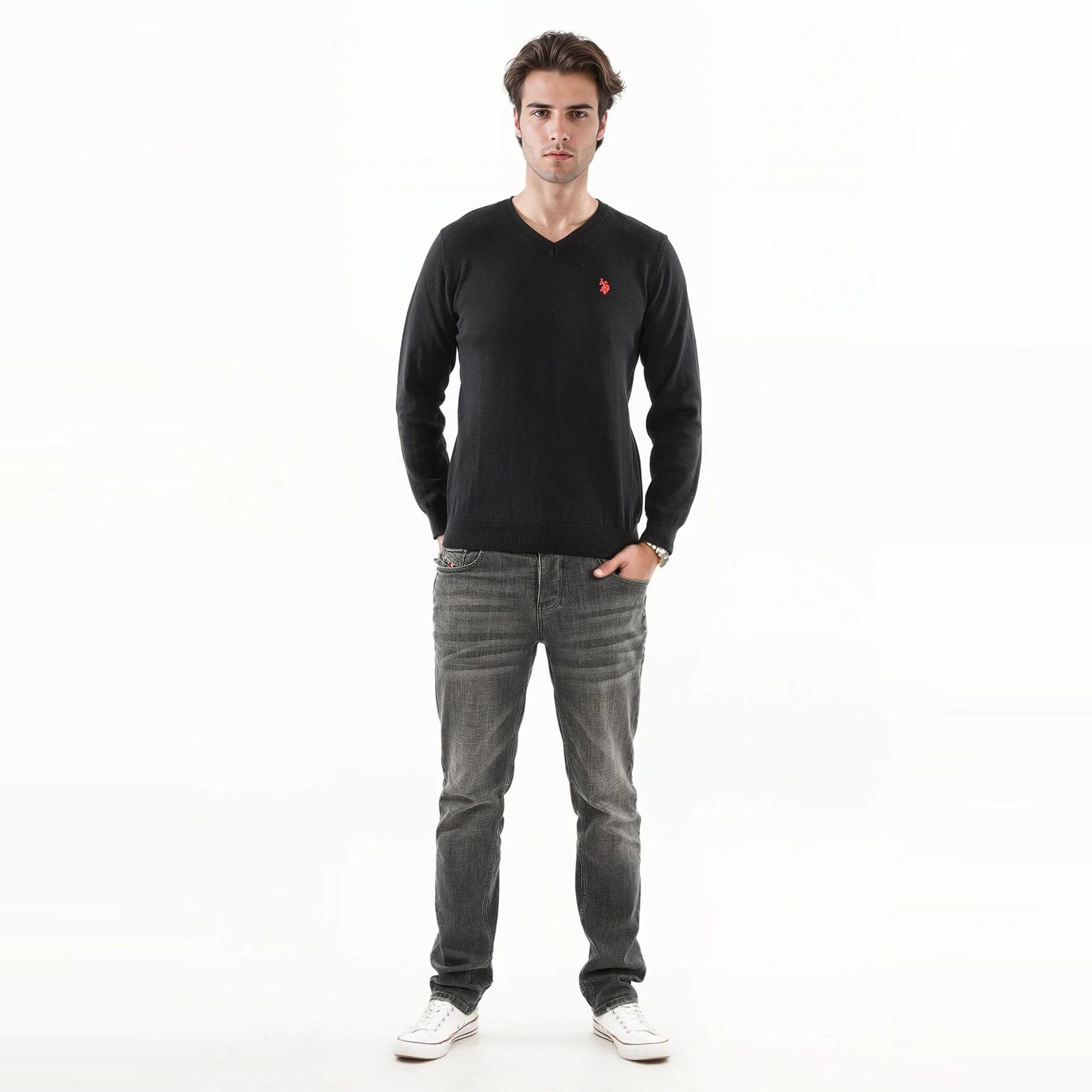 U.S. POLO ASSN. Pullover in Schwarz