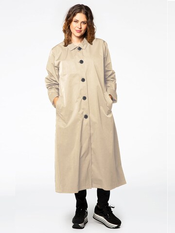 Yoek Between-Seasons Coat ' Dena ' in Beige