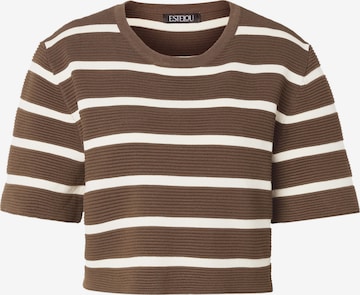 Estelou Pullover in Braun: Vorderseite