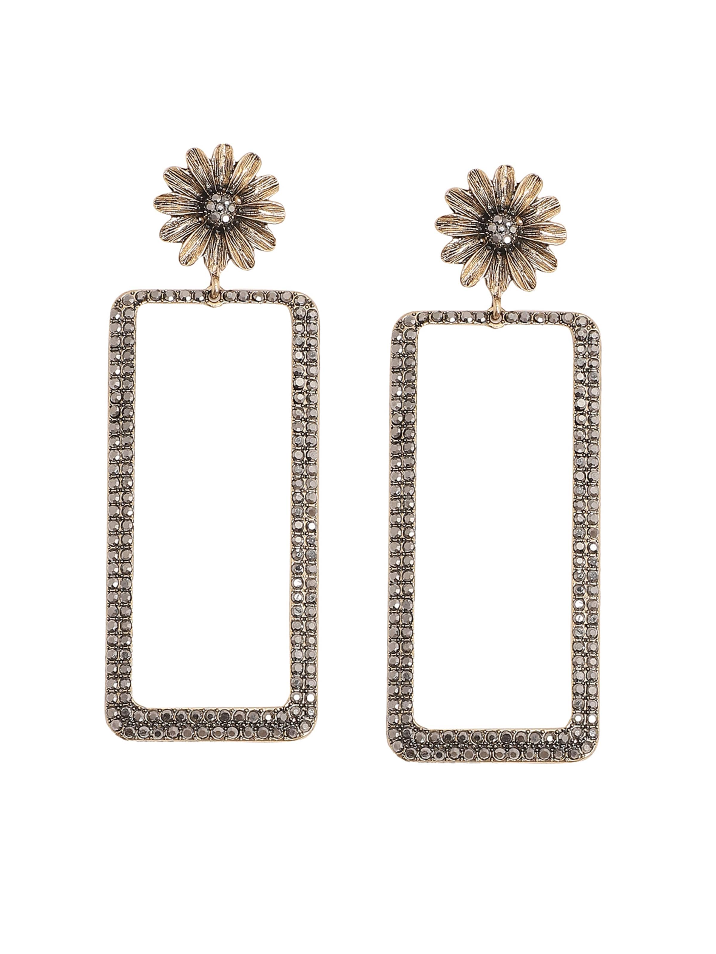 SOHI Náušnice 'Korrine' - Zlatá: predná strana