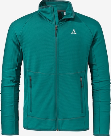 Veste en polaire fonctionnelle Schöffel en vert : devant