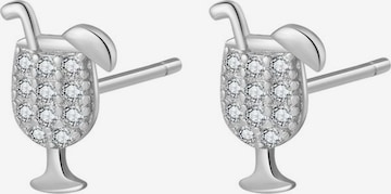 Hey Happiness - Pendientes 'Cheers Charm' en plata: frente