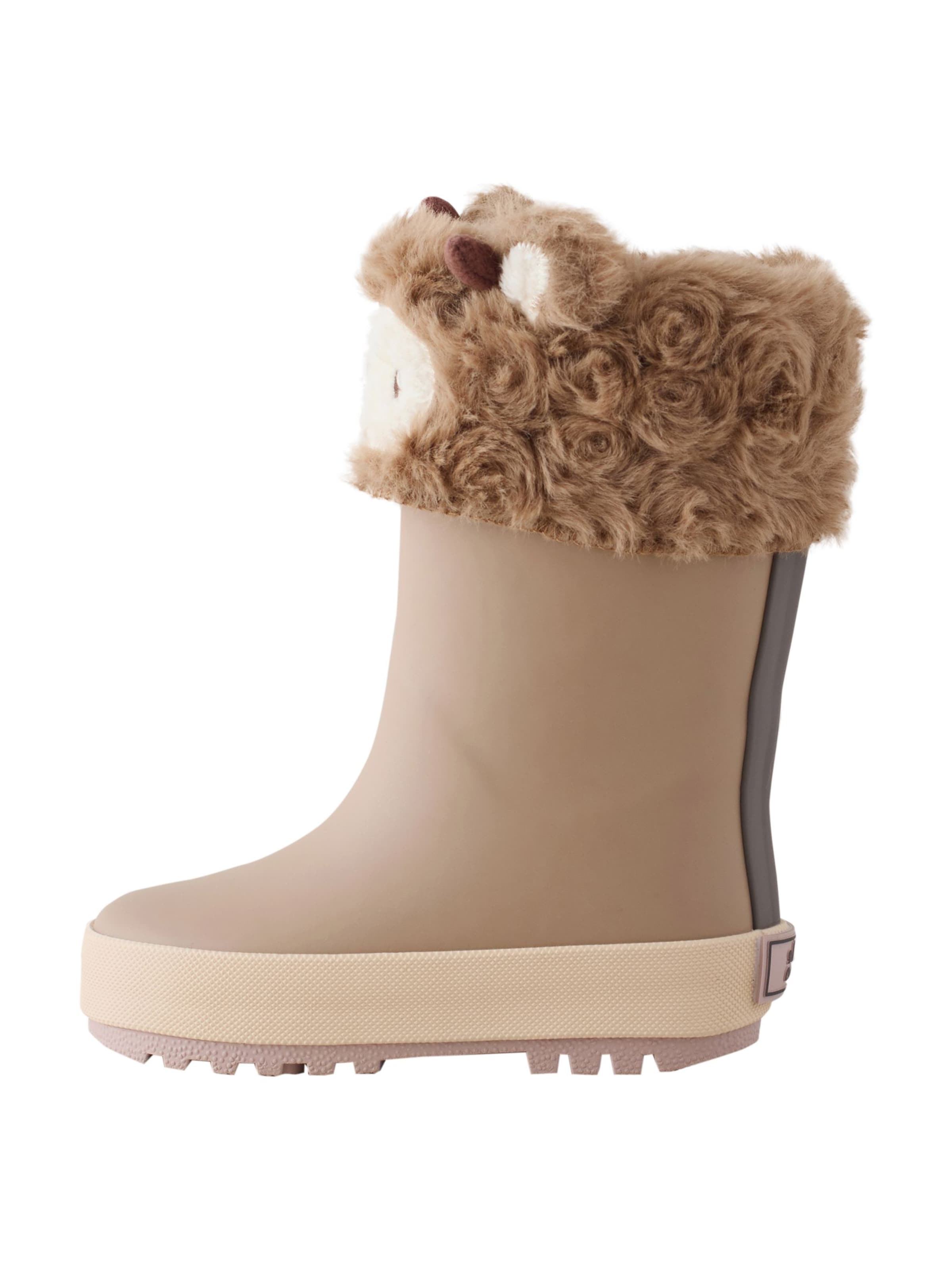 Next Резиновые сапоги в Коричневый / Цвет капучино / Каменно-серый / Белый, Обзор товара