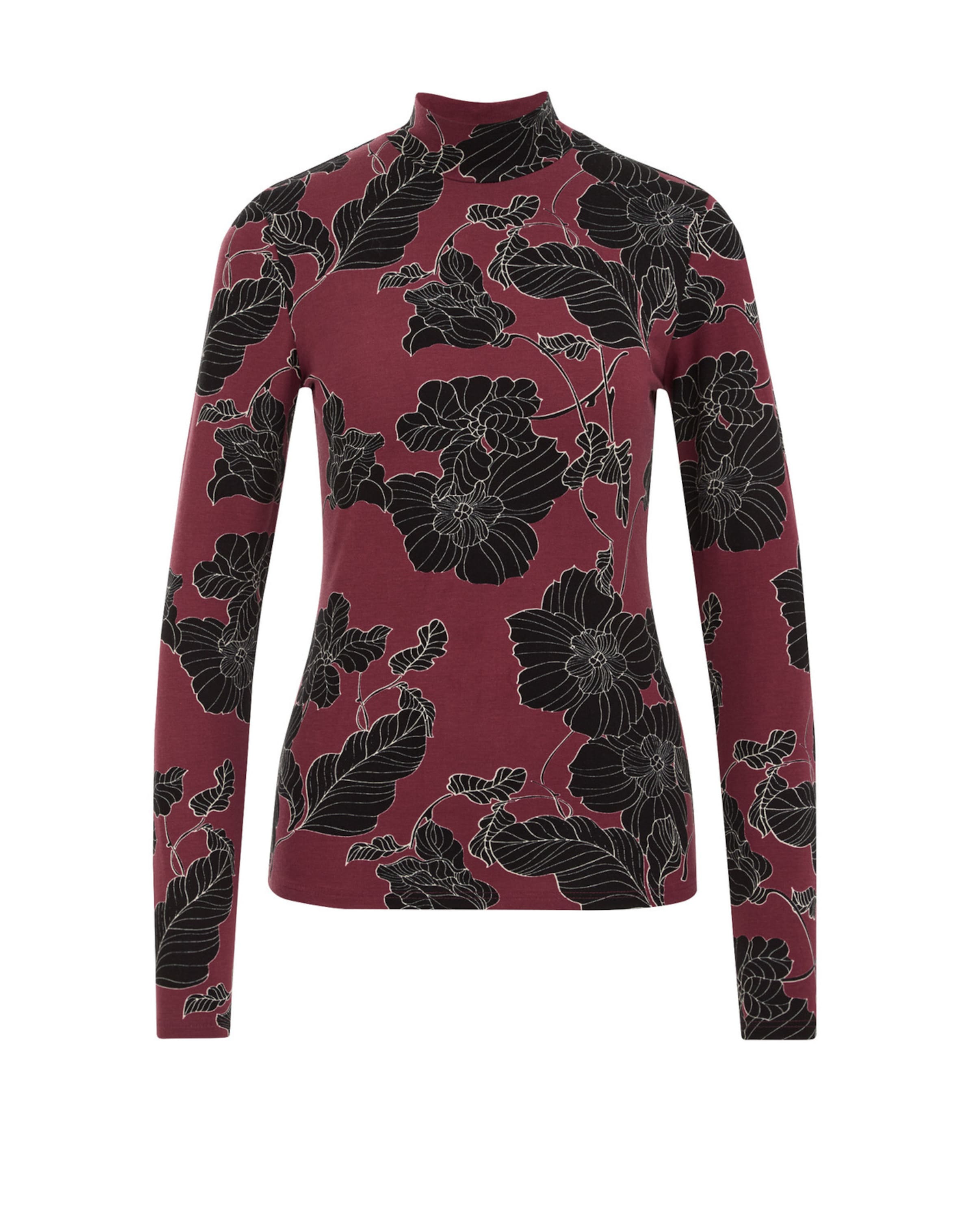 WE Fashion Tričko - vínovo červená / čierna / biela, Produkt