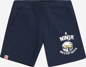 Pantaloni 'Ninjago' de la LEGO® kidswear pe albastru: față