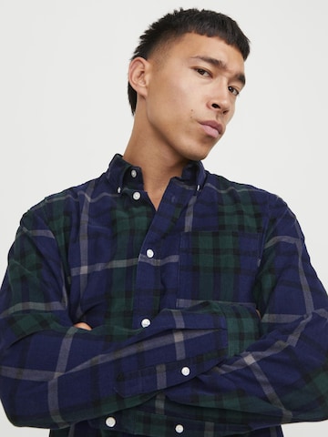 JACK & JONES Regular fit Button Up Shirt in Blue