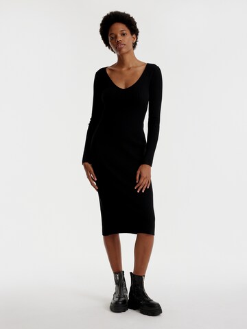 Robe 'JUNA' EDITED en noir : devant