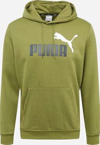 PUMA Sportsweatshirt 'ESS+ 2' in Groen: voorkant