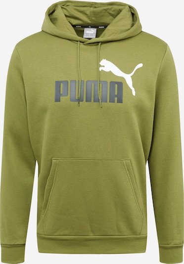 PUMA Sport sweatshirt 'ESS+ 2' i oliv / svart / vit, Produktvy