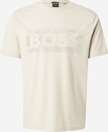 BOSS Paita 'Globe' värissä beige: etupuoli