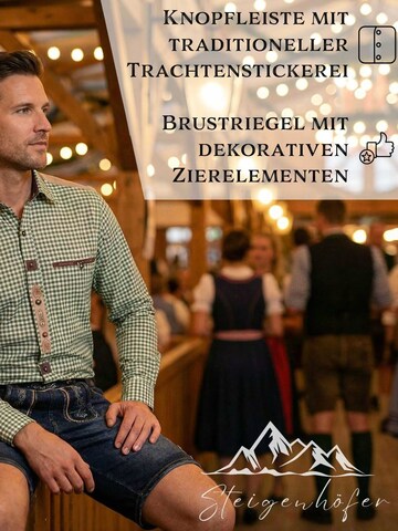 Steigenhöfer Regular fit Button Up Shirt 'Leopold' in Green