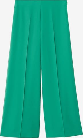 MANGO Zvonové kalhoty Kalhoty s puky 'Justo' – zelená: přední strana