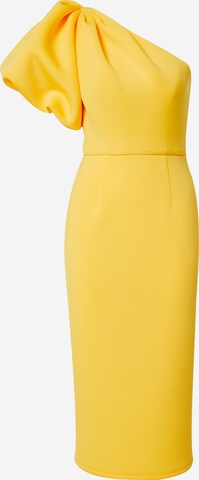 Jarlo Cocktail Dress 'Velvette' in Yellow: front