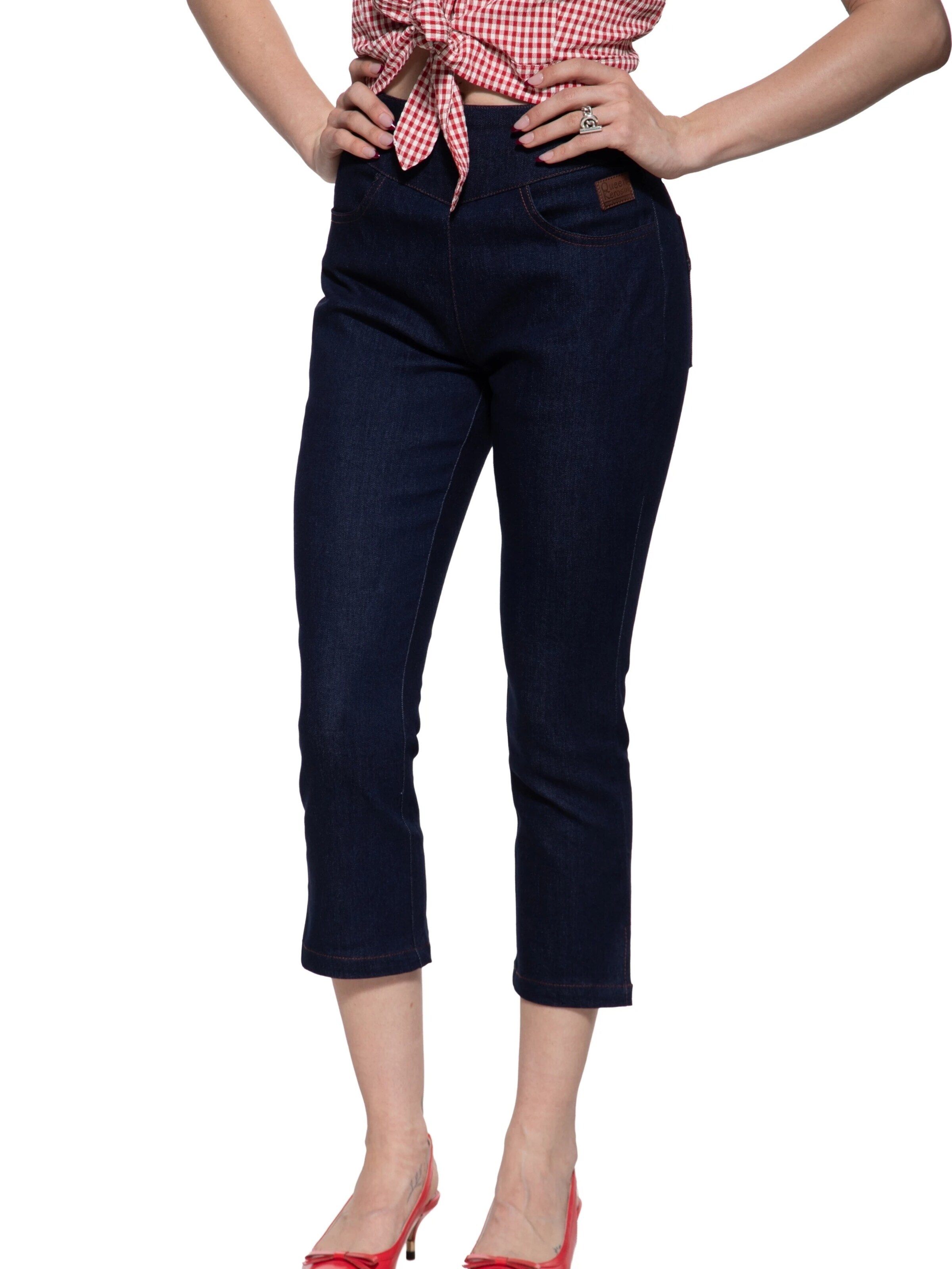 Queen Kerosin Slimfit Jeans 'Joan'‌‌‌ in Blau: Vorderseite