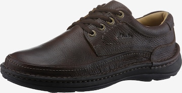 CLARKS Lace-Up Shoes 'Nature Three' in Brown: front