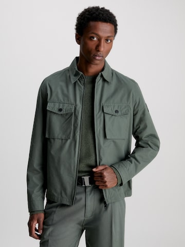 Veste mi-saison Calvin Klein en vert : devant