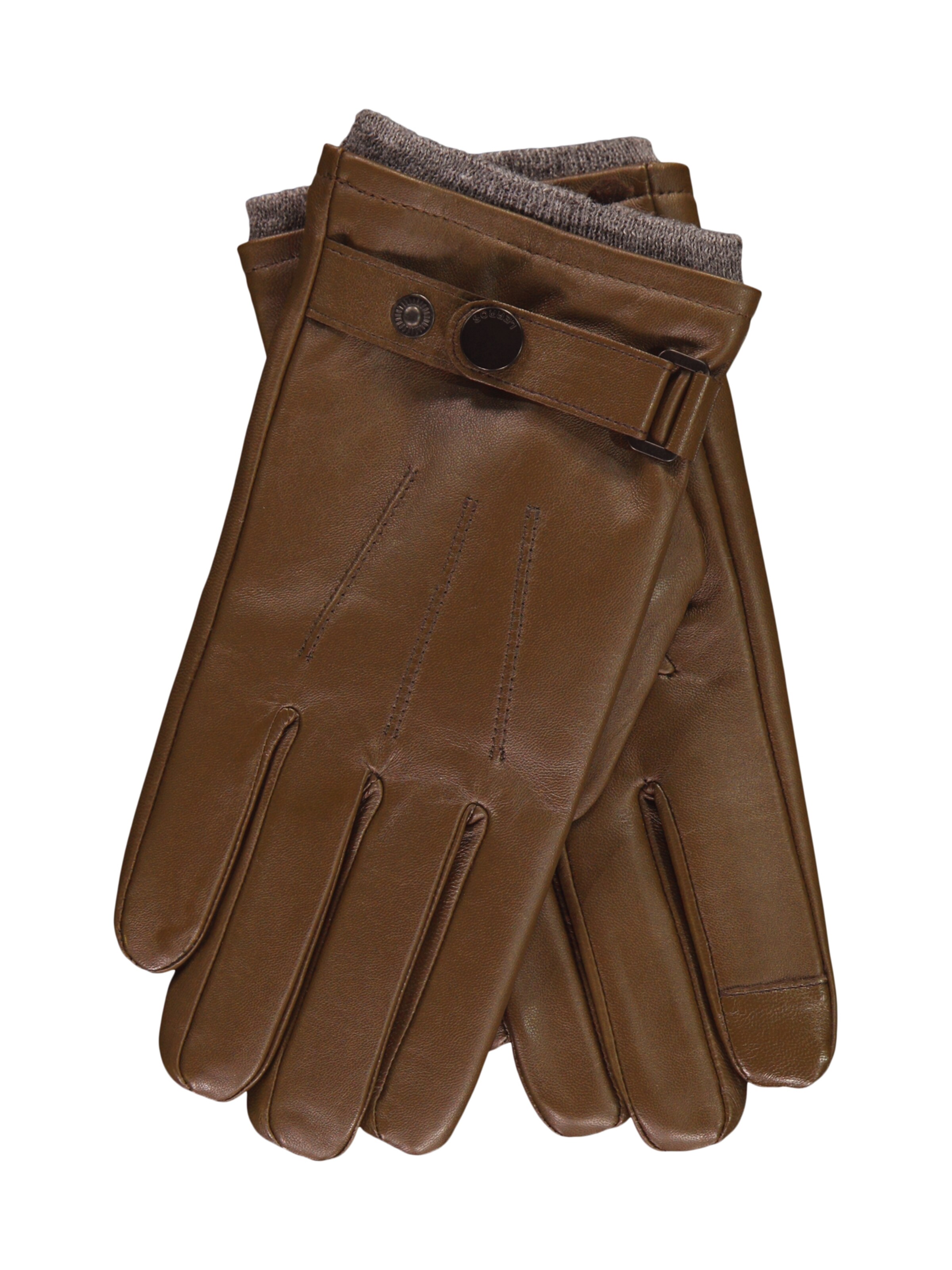 LERROS Full finger gloves in Brown, Item view