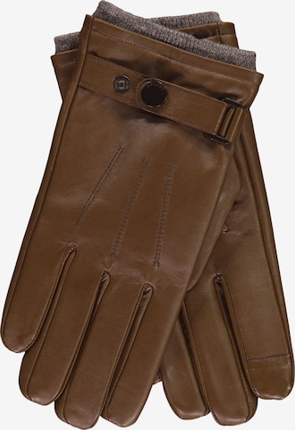 LERROS Vingerhandschoenen in Bruin: voorkant