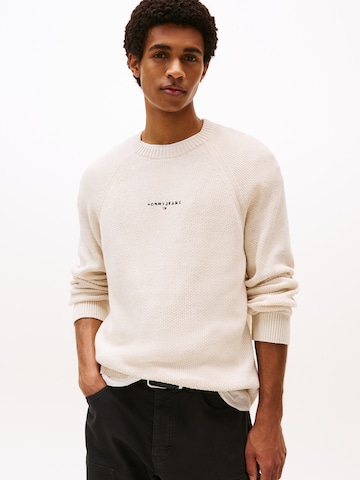 Tommy Jeans - Jersey en beige: frente