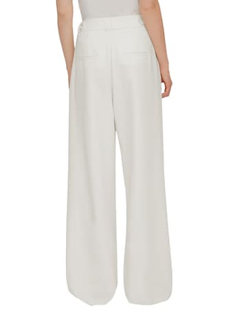 s.Oliver BLACK LABEL - Pierna ancha Pantalón plisado en beige