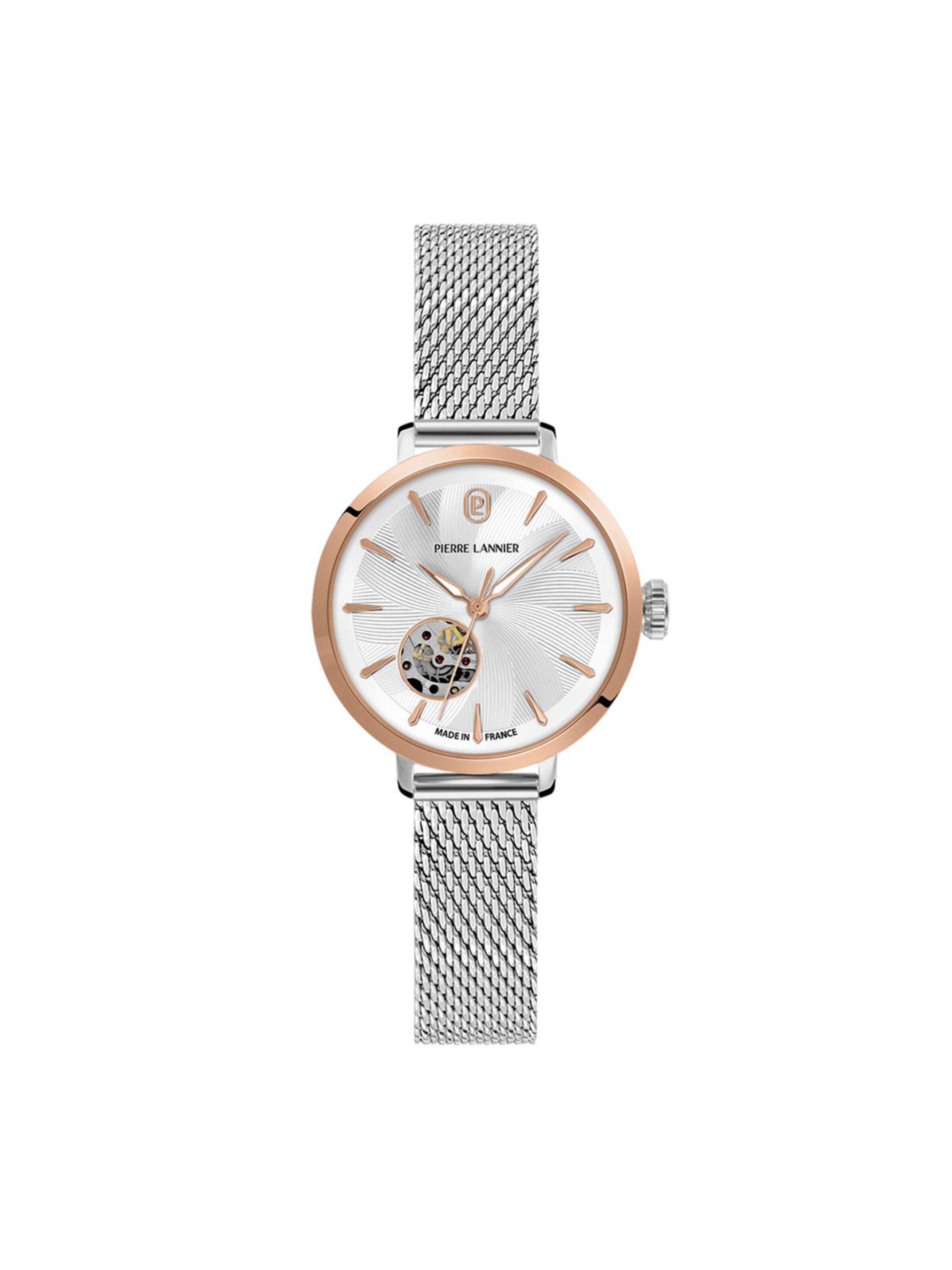 Montre à affichage analogique Pierre Lannier en argent : devant