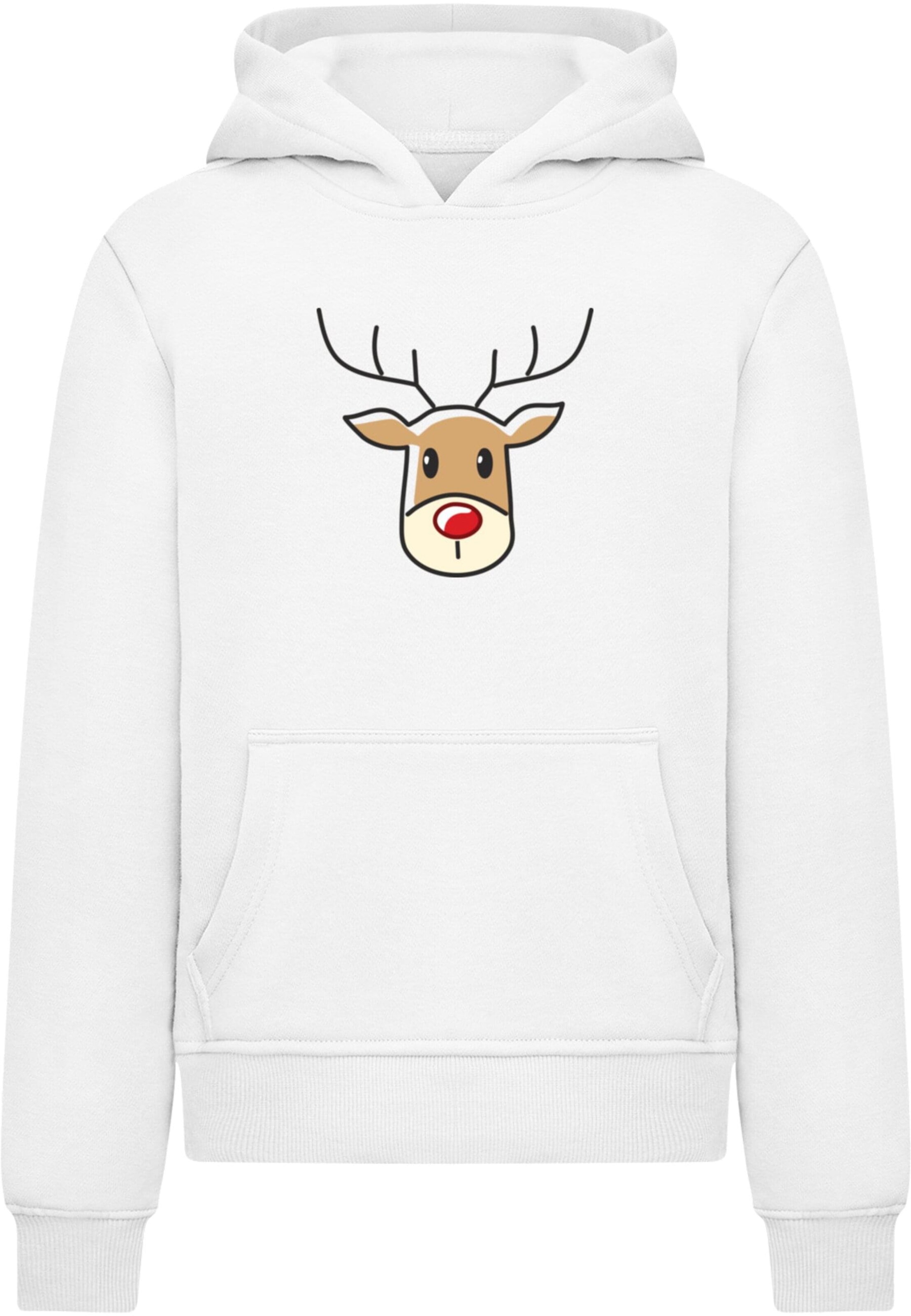 Sweat 'Christmas Cute Deer' Merchcode en blanc : devant