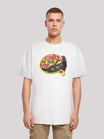 T-Shirt 'Batman TV Series Catwoman Scratch' F4NT4STIC en blanc : devant