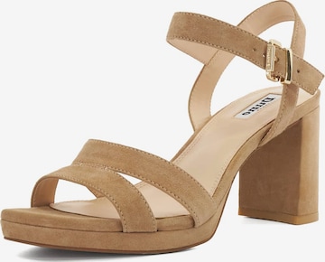 Sandales à lanières 'Manifesting' Dune LONDON en marron : devant