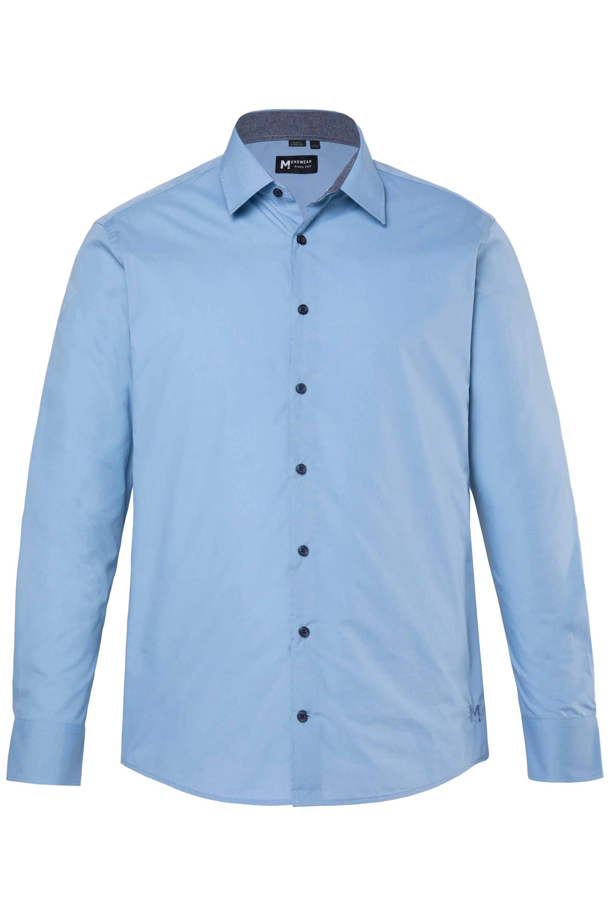 Men Plus Overhemd in Blauw: voorkant