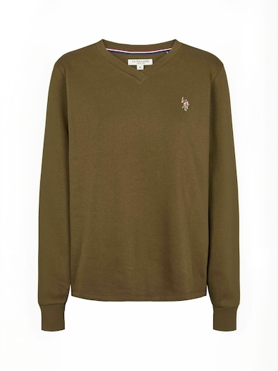 U.S. POLO ASSN. Sweater ' UWMacy ' in L in Olive, Item view
