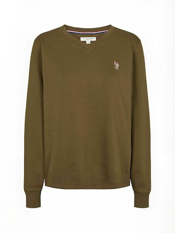 U.S. POLO ASSN. Trui ' UWMacy ' in Groen: voorkant
