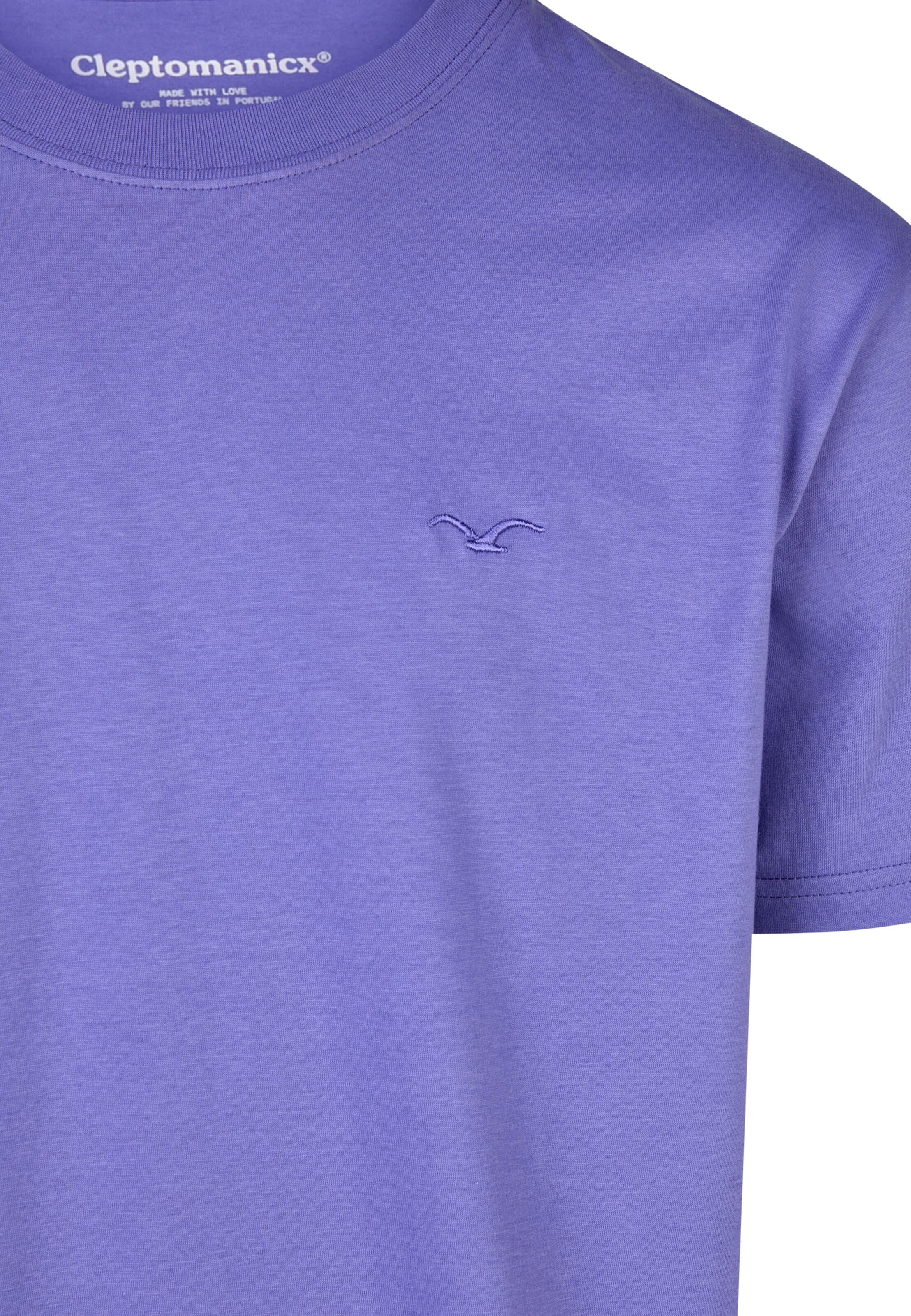 Cleptomanicx Shirt 'Ligull Stripe' in Purple