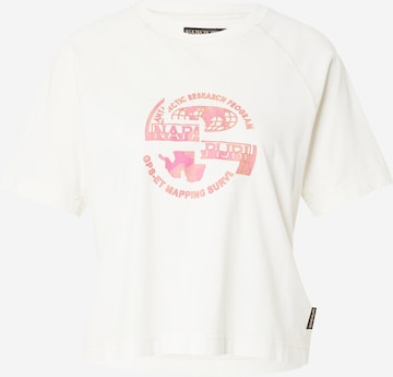 NAPAPIJRI Shirt 'S-ABERDEEN' in Wit: voorkant