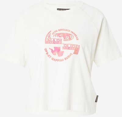 NAPAPIJRI Тениска 'S-ABERDEEN' в розово / питая / бяло, Преглед на продукта