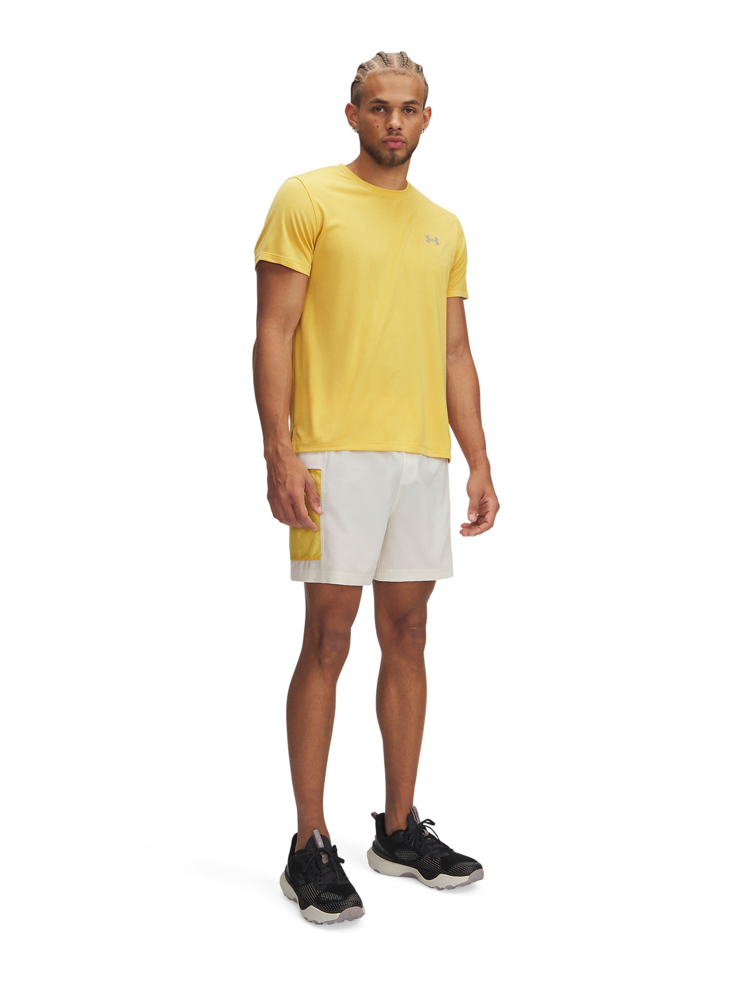 UNDER ARMOUR Regular Sports trousers 'Trail Run 5' in White: front