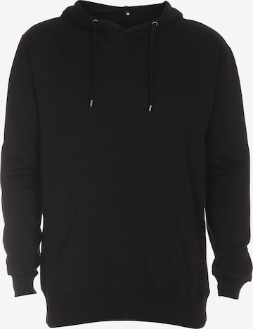 Squad the label Sweatshirt 'Organic Hooded' in Zwart: voorkant