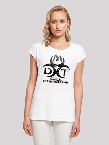 F4NT4STIC Shirt 'Harry Potter Department Of Magical Transportation' in Wit: voorkant