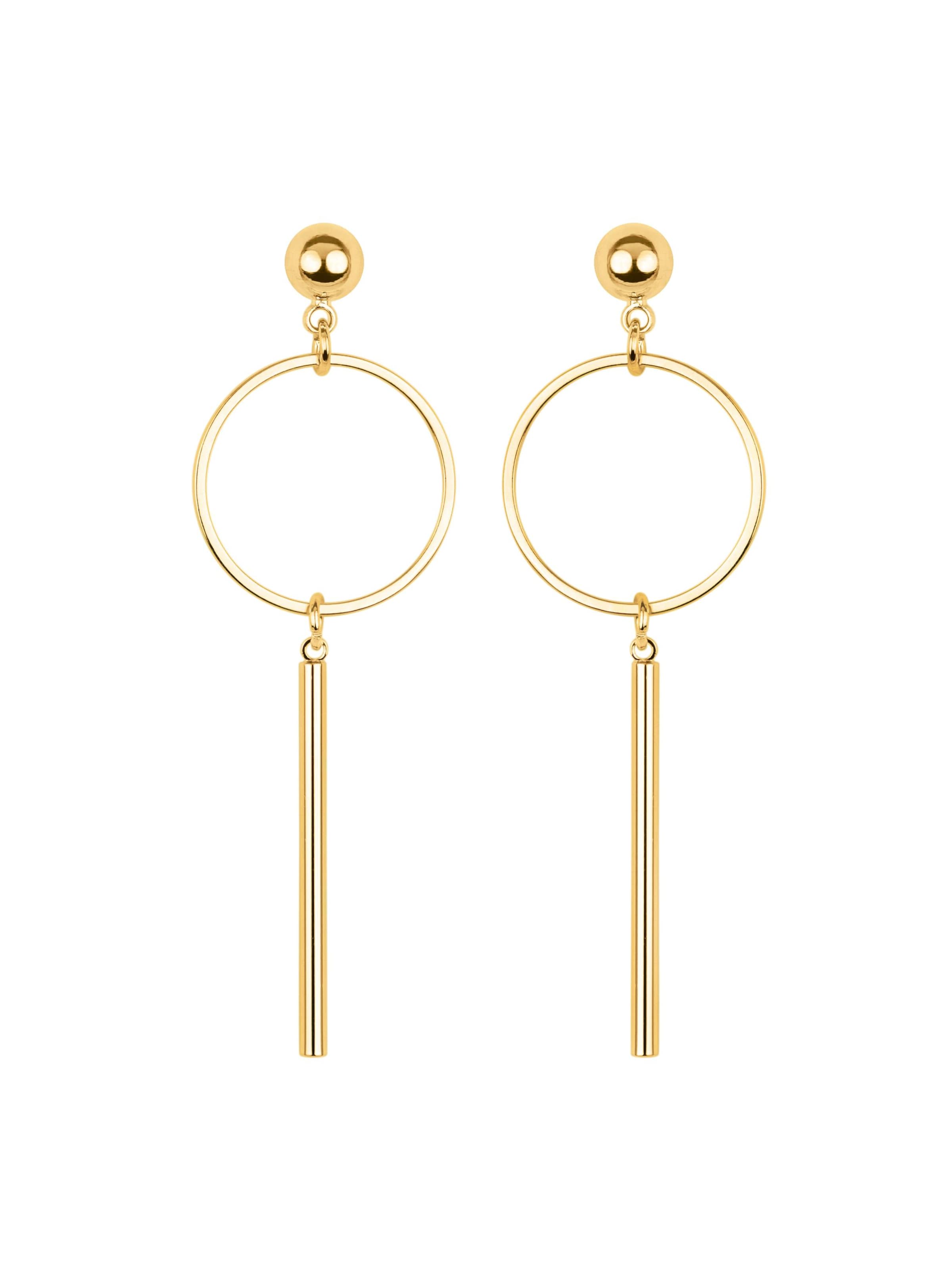 Luxenter Earrings 'Coion' in Gold: front